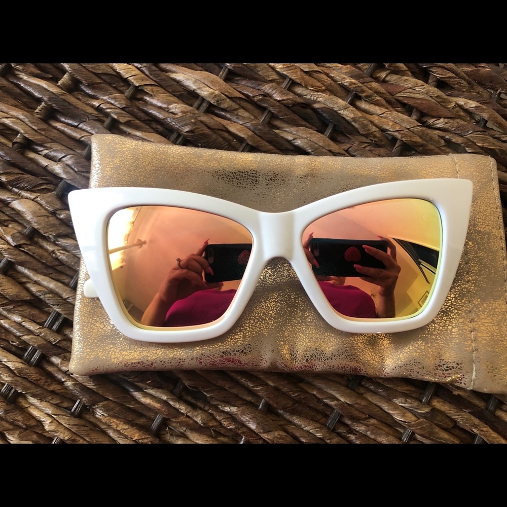 White and Gold Quay Sunglasses